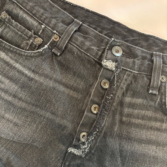Rag and Bone Jean Shorts Button Fly Black Size 30 - Picture 3 of 7